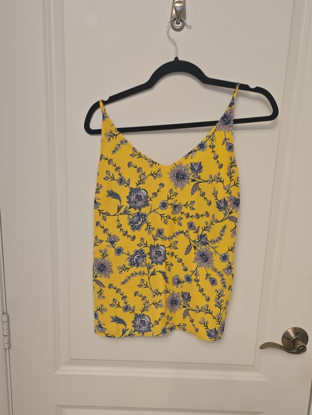 Banana Republic Yellow Floral Spaghetti-Strap Cami